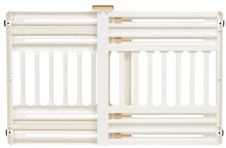 Iris USA - Puerta para Perros de 24 a 39 Pulgadas, Barrera Ajustable para Mascotas, Puerta para Cachorros, Perros pequeños, Gatos, fácil de Girar para Bloquear para Puertas y escaleras, portátil