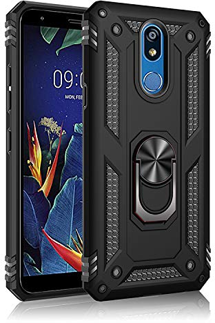 BestST Handyhülle für LG K40 Hülle 360 Grad Handyhülle Bumper Case Robust Cover [Ultra Hybrid Schutzhülle ]+ Displayschutz Handyhülle für LG K40 Schwarz