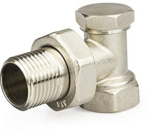 Generisch Rücklaufventil Durchgang Eckig Heizkörper Ventil Rücklaufverschraubung 1/2'' (eckig)