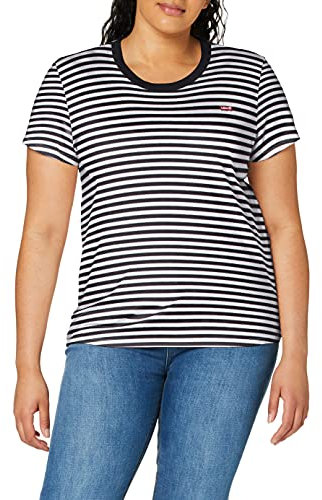 Levi's Damen Perfect Tee Raita Stripe Caviar XS