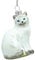 SIKORA Katze besondere Weihnachtskugel Glas Christbaumschmuck Deko Figur Weihnachten Anhänger Ornament - Meisterstücke - BS705, Variante:weiß