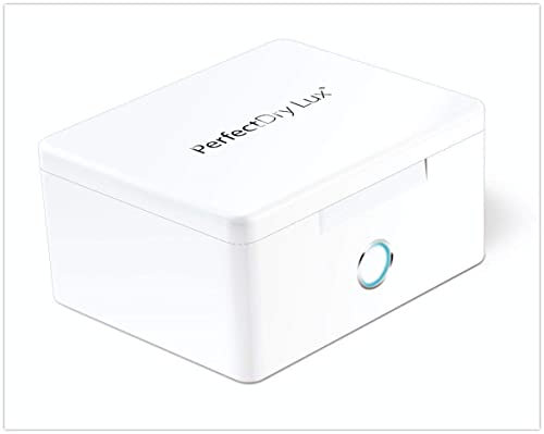 PERFECTDRY LUX DEHUMIDIFIER, UV-C disinfection and drying for hearing device systems. White