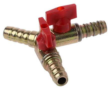 Y Shape Ball Valve, 10mm(3/8) Y Shape Valve Connector Hose Barb Y Shape 3 Way Shut Off Ball Valve Fitting for Gas Water Oil Drop Ship(1 PCS)