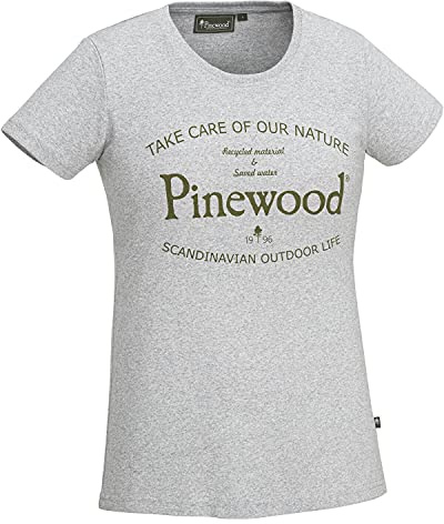 Pinewood 3569 Save Water Damen T-Shirt L. Grau Melange (454) M