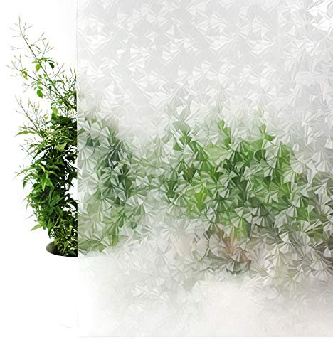 Fensterfolie Blickdicht Selbstklebend 90x150 cm | Klebefolie Fenster Sichtschutz mit Dekor-Effekt | Sichtschutzfolie Fenster Lichtdurchlass für mehr Privatsphäre im Bad oder Büro | EIS