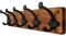 WEBI Rustic Coat Hooks Wall Mounted,5 Cast Iron Hooks,Coat Rack Wall Mounted Coat Hanger,Vintage Hooks for Hanging Coats,Jacket,Clothes,Brown