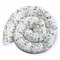Bebeloo Bettschlange Bettkissen Seitenschläferkissen Nackenrolle Schlafkissen Kuschelschlange Stillkissen Zierkissen Zugluftstopper Body Pillow Baumwolle (Vogelbeere, 140 cm)