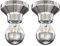 ledscom.de 2 Stück LED Deckenleuchte Elektra Porzellan silber inkl. E27 Kopfspiegel Lampe 667lm warm-weiß