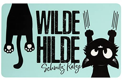 Ralf Schmitz Brettchen - Wilde Hilde Schmitz' Katze Frühstücksbrettchen Hildegard Schneidebrett aus Resopal