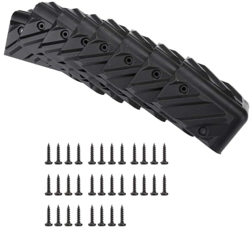 8PCS Lautsprecher Schrank Ecke Schutz, Verdickung Lautsprecher Ecke Schutz, Ecke Guards Rechteckiger Winkel Wrap Winkel mit Schraube Kits Schwarz für Kabinett Gitarre Verstärker Bühne Lautsprecher