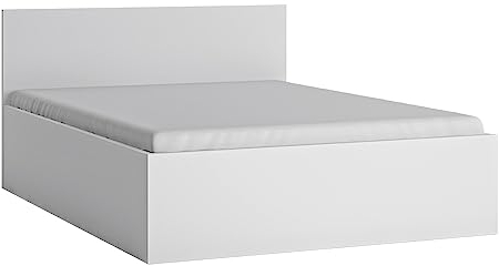 Lomadox Bett Doppelbett 140 cm mit aufklappbarem Lattenrost in weiß, B/H/T ca. 146,6/85,3/206,2 cm