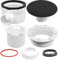 SPARES2GO Duschwanne für 90 mm Ablaufstopfenloch, 3,8 cm Ablaufgarnitur, Schwarz