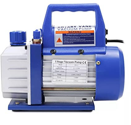 PIGENE Bomba Sumergible pequeña Ajustable Bomba de vacío eléctrica de Paleta rotativa de una Sola Etapa, Bomba de vacío Industrial de Mantenimiento de refrigeración con Ventana de Espejo de Aceite