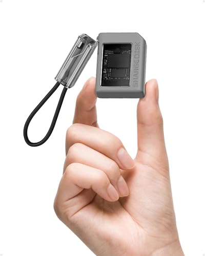 SHARGE Disk SSD-Gehäuse mit Aaktivem Lüfter, 10Gbps M.2 NVMe SSD-Gehäuse, USB C 3.2 Gen2, Gehäuse-NVMe-Leser Unterstützt M Keys und Größe 2230 SSDs, Grau