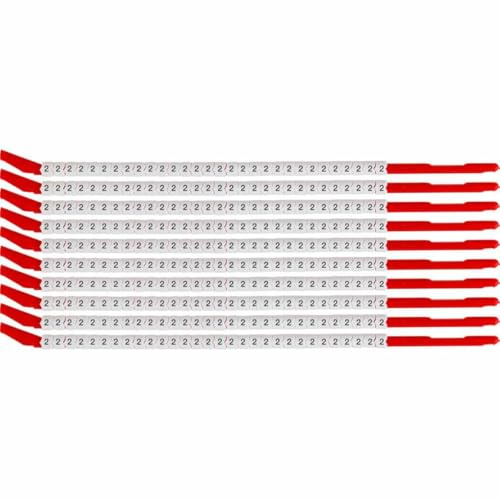 Brady, SCN-10-2, Clipsleeve Drahtmarkierer, Beschriftung 2 Zoll, für Kabeldurchmesser von 2,8-3,3 mm (300) (133102) Marke