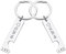 INBLUE Personnalisé Acier Inoxydable Couple Porte-clés Ensemble pour Femme Gravé Nom Date Cœur Puzzle Porte-clés Photo Ronde Étiquette Couper Porte-clés avec Nom Cadeau Significatif pour Couple - B1