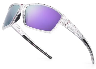 Myiaur Sport Sonnenbrille Damen polarisiert umschließend UV400-Schutz zum Laufen Radfahren Angeln und Autofahren
