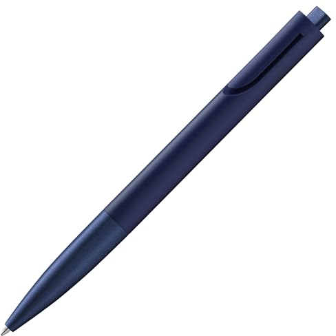Lamy noto deep-blue Kugelschreiber - puristischer Kuli mit Gehäuse aus Kunststoff in Dreiecksform - Clip entsteht aus der Gehäusekontur - inkl. Großraummine M 16 in Strichbreite M in schwarz