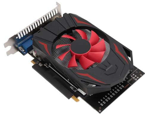 ASHATA GTX 1050 Graphics Card, 2GB GDDR5 128bit Low Profile Graphics Card with Fan, DirectX 12, Graphics Card for Gaming Desktop PC, 2560x1600 PCIE 2.0 16X Video Card with CD