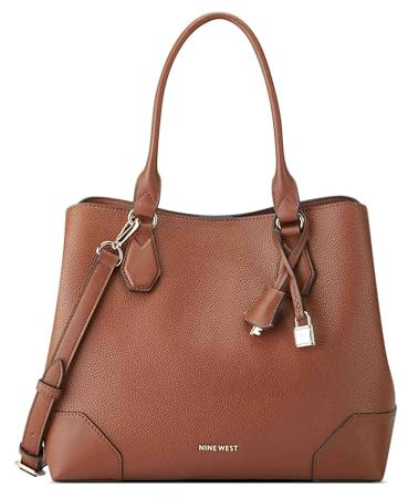 Nine West Damen Brooklyn Jet Set Carryall etta, Tote, geldbörse, AVA, Tasche, Designer, Sattelbraun