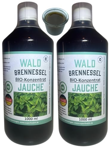 Brennnesseljauche 2x1 Liter Hoch konzentriertes Bio Wald Brennessel Konzentrat Schädlingsabwehr Düngen Set.