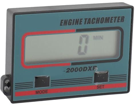 Digital Induction Tachometer with LCD Display, Handheld Engine Tachometer for Lawnmower Chain Saw RV ATV, Small Pulse Engine Speed Meter