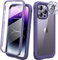 Diaclara Designed for iPhone 14 Pro Case, Full Body Rugged Case with Built-in Touch Sensitive Protector, with Camera Lens Protector for iPhone 14 Pro 6.1 (Royal Purple)