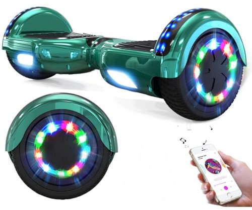 GeekMe Hoverboards 6.5”Zweimotoren 2-Rad-Hoverboards Hoverboards mit LED-Leuchten Bluetooth