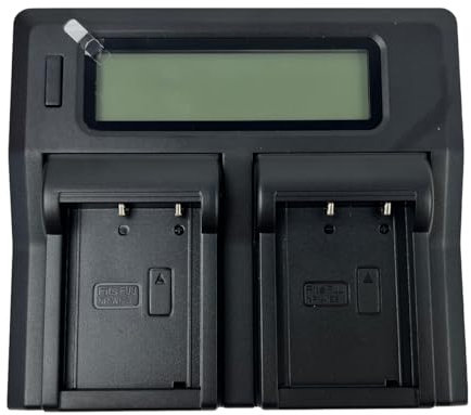 Dual LCD Camera Battery Quick Charger for NP-W126, NP-W126S which for X-T100, X-T200, X100F, X100V, X100VI, X-S10, X-A5, X-A10, X-E4, X-Pro2, X-Pro3, X-T1, X-T2, X-T3, X-T10, X-T20, X-T30 II cameras