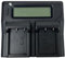 Dual LCD Camera Battery Quick Charger for NP-W126, NP-W126S which for X-T100, X-T200, X100F, X100V, X100VI, X-S10, X-A5, X-A10, X-E4, X-Pro2, X-Pro3, X-T1, X-T2, X-T3, X-T10, X-T20, X-T30 II cameras