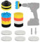 (17 Pezzi) Platorello per Trapano 80mm, Kit Lucidatura Auto, Tamponi Lucidatura Auto, Set per Lucidatura e Luci, Polishing Pad per Lucidare, Levigare e Cerare