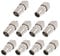 10 Connettori per Antenna, Connettori per Cavo Video RF, Connettori per Antenna TV Via Cavo, 5 Connettori per Cavo Coassiale Maschio E 5 Femmina, Adattatore per Cavo Coassiale per Antenna