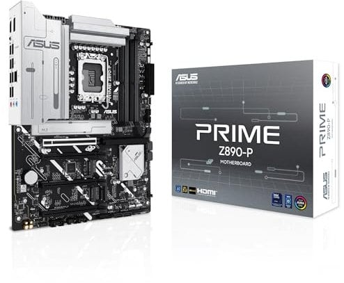 ASUS Prime Z890-P - Placa Base ATX, 14+1+2+1 (80A) etapas de Potencia, DDR5, PCIe 5.0 Compatible con GPU de última generación, Puerto USB Tipo-C a 20 Gbps, 4 Ranuras M.2, Ranura PCIe Q-Release