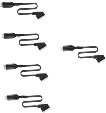 jojofuny 5pièces Scart vers Convertisseur Audio Adaptateur De Signal pour TV VCR Et DVD Câble De Charge