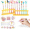 DKINY 12 Stück Stifte Bastelset Kinder, DIY Perlenstift zum Selber Basteln, Personalisierter Kugelschreiber mit Perlen, Kreativspielzeug Geburtstag Weihnachten Geschenk für Junge Mädchen ab 4-12 Jahre