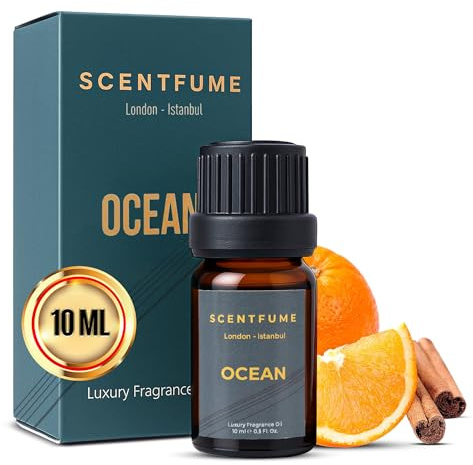 Scentfume® Duftöl Diffusor Ätherische Öle – Duftöl | 10 ml | Lang anhaltender Duft für Diffusoren, Auto und Zuhause | Ätherisches Öl für Aromatherapie, Kerzen- & Seifenherstellung (Ocean)