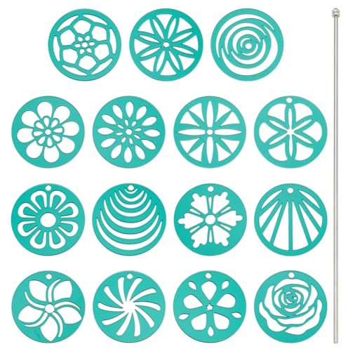 BENECREAT 16-teiliges Acryl-Seifen-Kaleidoskop-Durchziehform, Seifenwirbelwerkzeug Seifenherstellungszubehör mit 30 cm langem Stab für DIY-Herstellung von Seife, Kerzen und Kuchen
