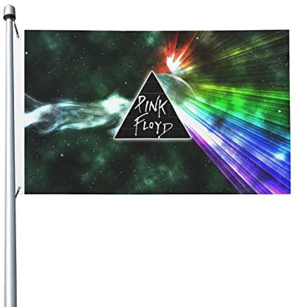 Pink Rainbow Floyd Premium doppelseitige Gaden-Flagge, strapazierfähiges Polyester, langlebiger Druck, 9,6 x 1,5 m, Fahnen für drinnen und draußen