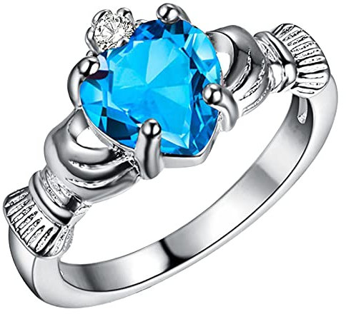 Für Frauen Stapelbare Liebesringe Männer Vergoldete Ringe Ringe Und Ringe Für Frauen Ringe Ringe Verschiedene Größen (Light blue, 9)