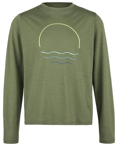 Stoic Jungen Kid's Merino155 LaholmSt. Print L/S Merinoshirt