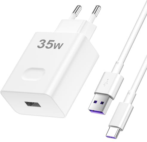 35W SuperCharge Caricabatterie per HONOR 400 Lite 5G 200 Lite 90 Lite X7d X8b X8c X6b X8a X7b,5A Cavo di ricarica USB C Adattatore di alimentazione per HONOR Magic6 5 4 3 Lite Pro 90 70 Lite Pad 9 X9a