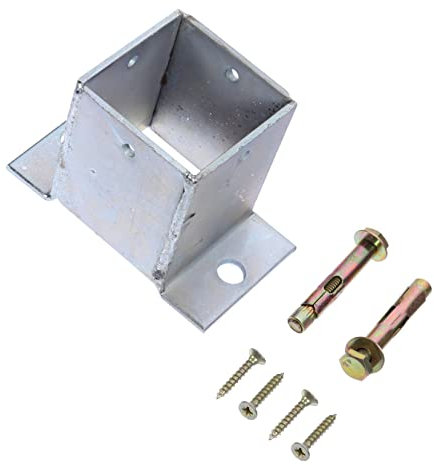 HOLIDYOYO Galvanized Fence Post Anchor Base Heavy Duty Wood Post Bracket Cover Suitable for Pergola and Decking Support