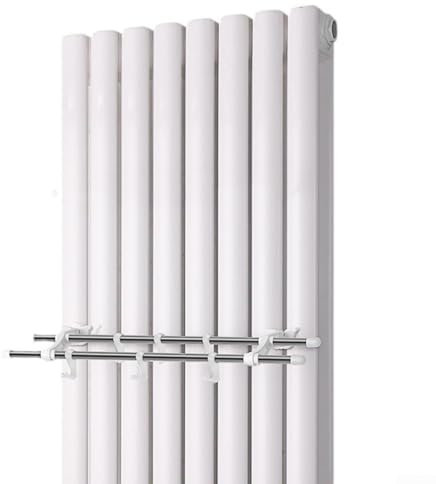 Stendibiancheria per termosifone, sopra i vestiti sopra il radiatore, portasciugamani con 6 ganci costruito per una resistenza funzionale (50 cm)