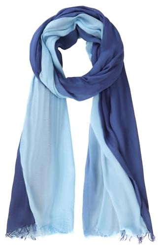 Monbessi Damen Dünner Schal Zweifarbiger Farbverlauf Leichter Schal Baumwolle Tücher Damen Mode-Accessoires Geeignet für Alle Jahreszeiten