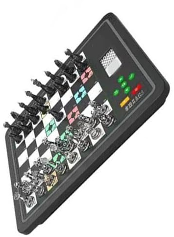 CFTGIW Elektronisches Schach -Set mit KI -Gegner 3 Gaming Modi Tragbares Magnetisches Computer Schachbrettspiel für Erwachsene Anfänger Logik mit Fähigkeiten Schach Hoher Elektronischer (Black)