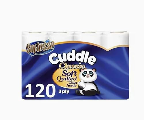 120 Cuddle 3 Ply Soft Quilted Non Scented Toilet Rolls 60 x 2 Original Toilet Roll Bulk Buy
