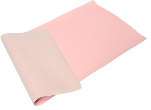 Pink Pu Makeup Table Cover Mat Waterproof 40x80cm for Vanity | Soft Dustproof Top Protector, Oil Resistant Finish, Suitable for Makeup Tables and Workstations