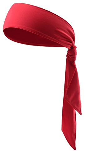 Frcolor Kopf Krawatte Sport Stirnband Krawatte Stirnband für Frauen und Männer Schweißband Kopf Krawatten Ideal für Laufen Arbeiten Tennis Karate Leichtathletik (rot)