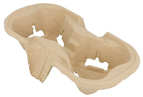 Garcia de Pou POGC03 100 Porte gobelets en carton recyclé (pour 2 gobelets), Carton, claire, 51 x 36.5 x 45.5 cm