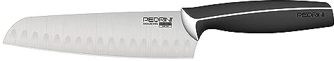 Pedrini Master Coltello Santoku, Acciaio Inossidabile, Nero, Unica